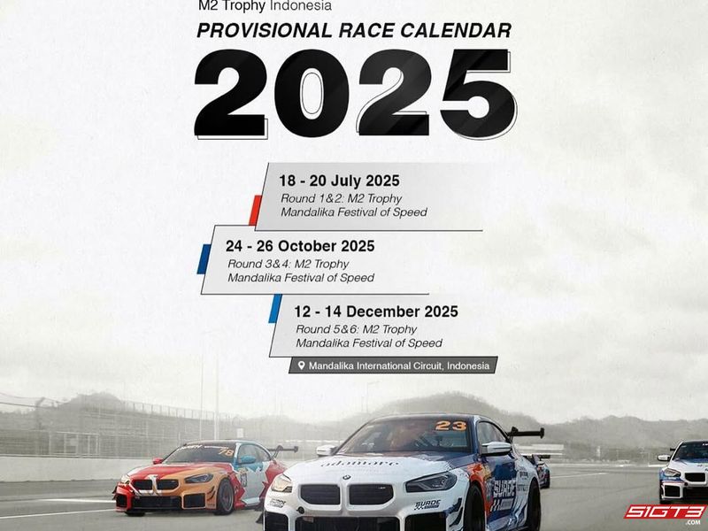 M2 Trophy Indonesia 2025: Foreløpig løpskalender annonsert!