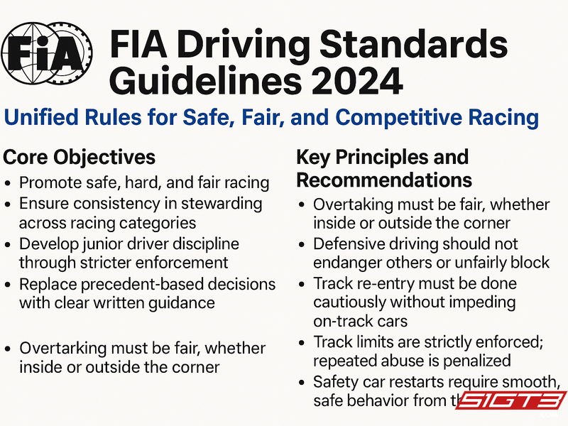 FIA's retningslinjer for kørestandarder 2024: Ensartede regler for sikker, fair og konkurrencedygtig racing
