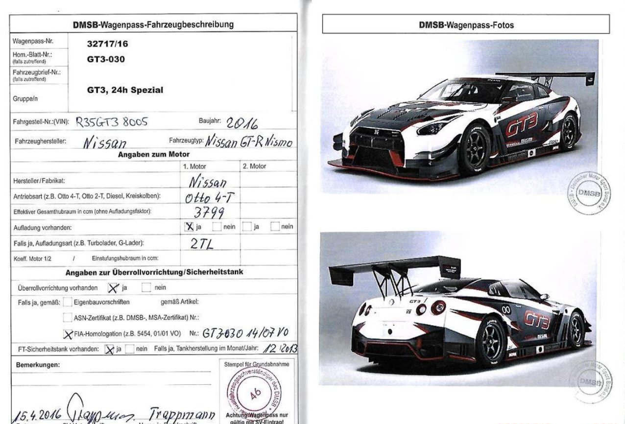 2016 日产 GT-R Nismo GT3