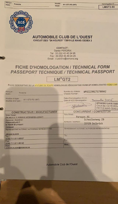 保时捷 997 GT3 RSR