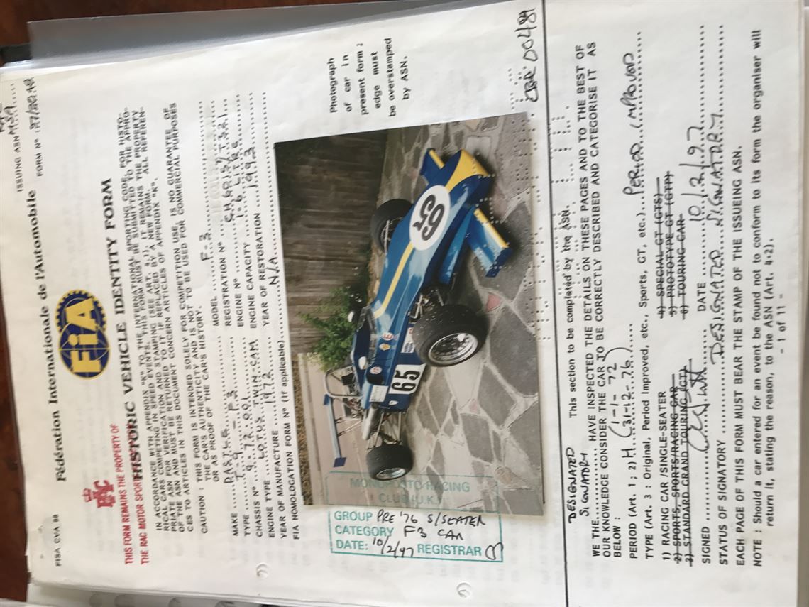 1972 Hesketh F3 Dastle，詹姆斯亨特赛车