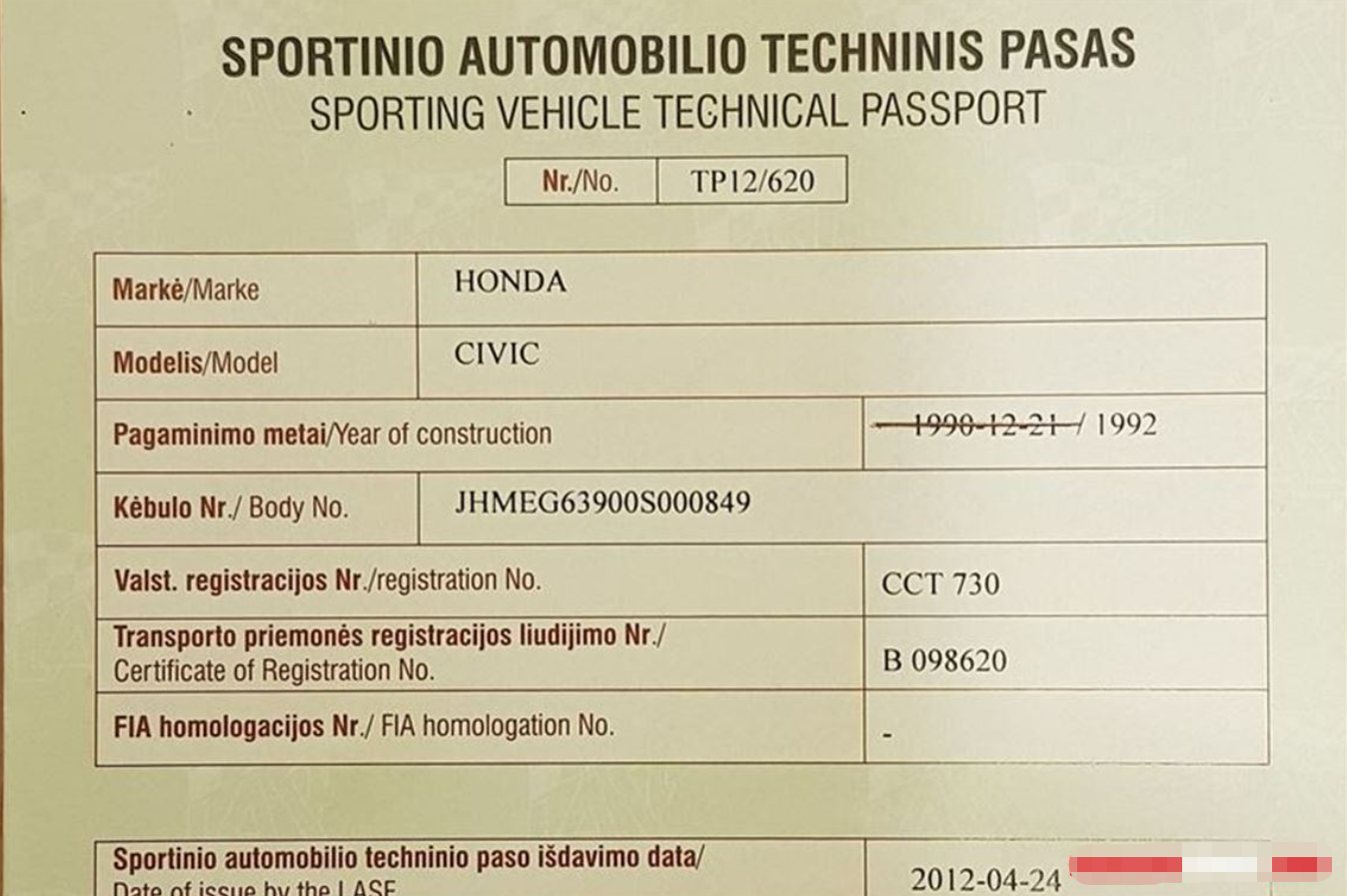 本田思域EG6 1.6 VTi，比赛就绪，rebuild