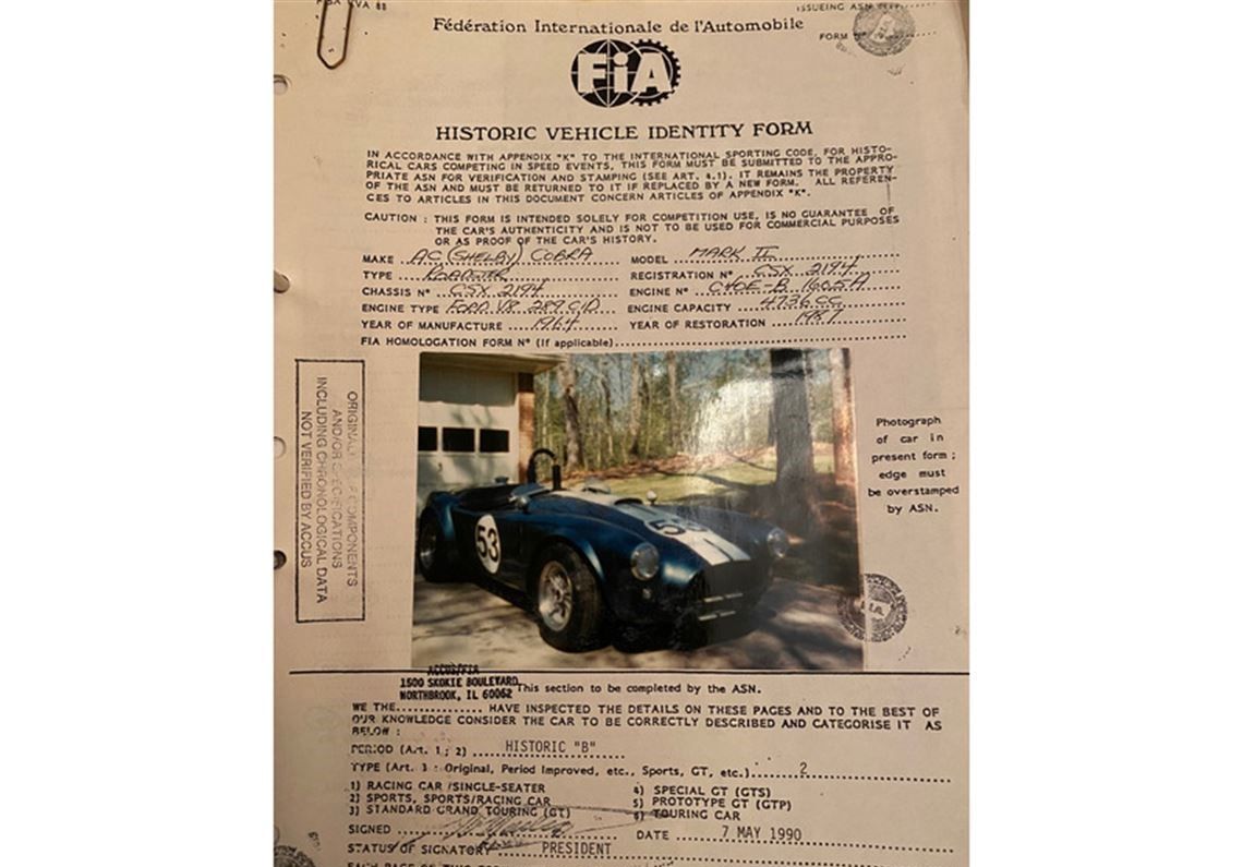 1963 Shelby Cobra 289ci