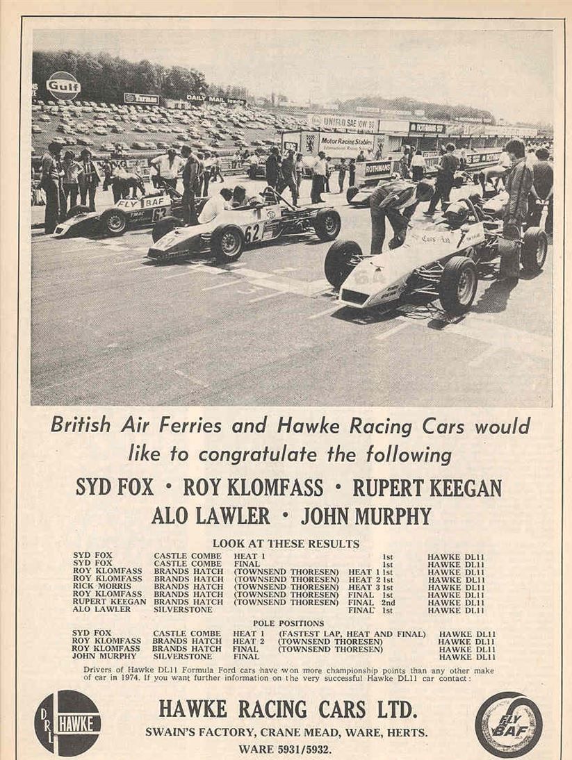 Hawke DL 11 Formula Ford 1973