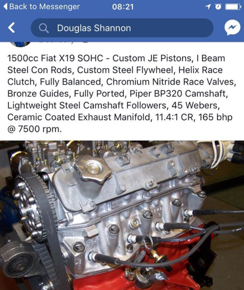 Scottish Classics Winning Fiat X1/9赛车，1498cc发动机