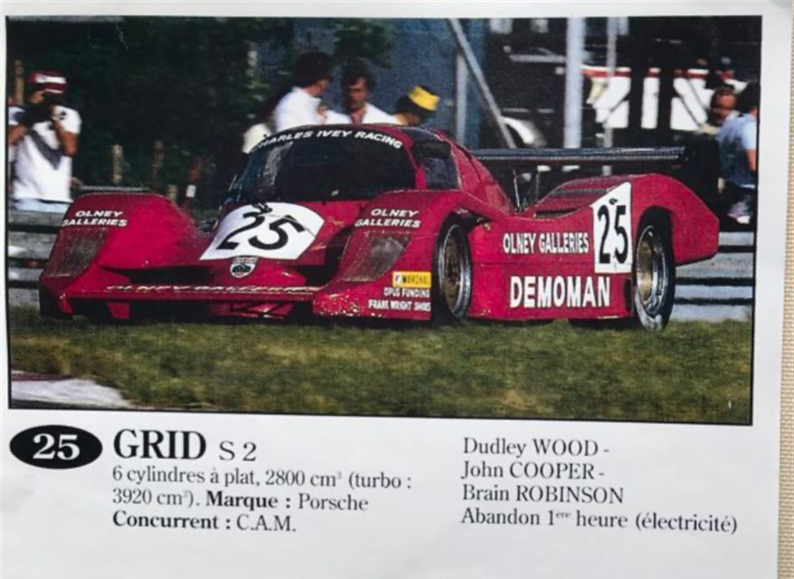 1983 Grid S2 Group C Prototype, 参加过勒芒