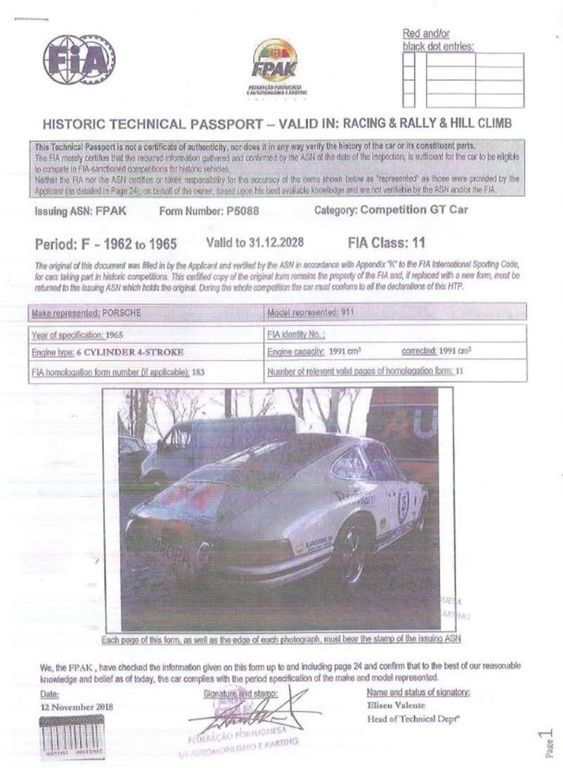 1965 保时捷911 2.0 SWB -赛车