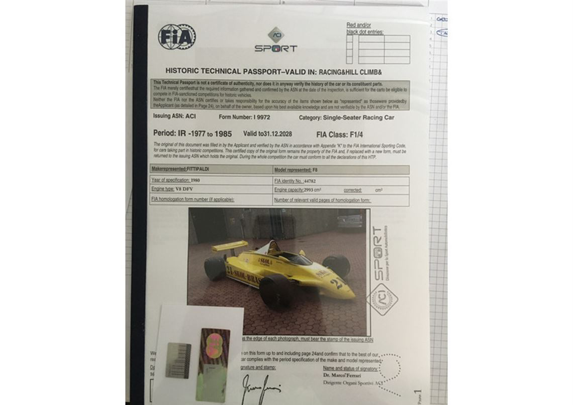 Fittipaldi F8-1 F1赛车