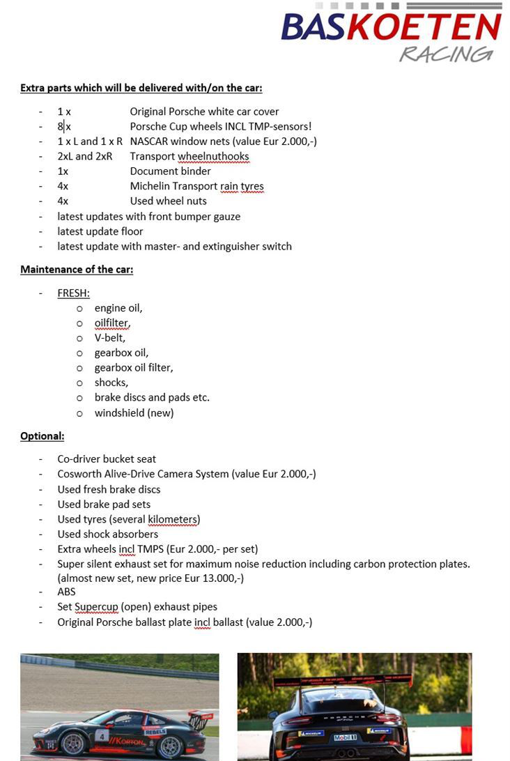 保时捷991 GT3 Cup Gen-2 (Carrera Cup BNL冠军))