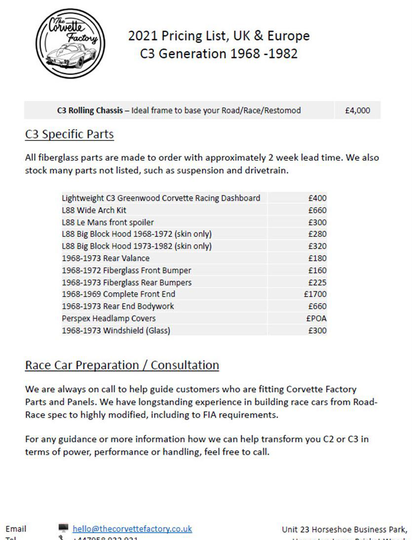 C2 Chevrolet Corvette Body / Chassis