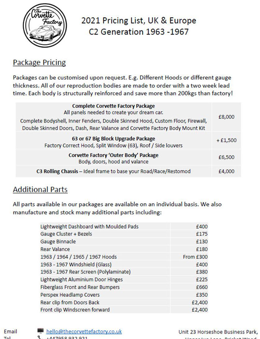 C2 Chevrolet Corvette Body / Chassis