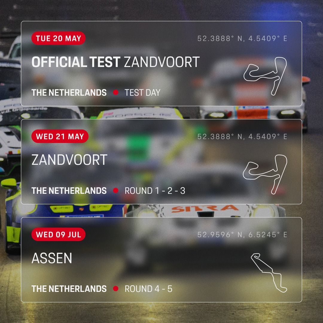 保时捷短跑挑战赛比荷卢站 2025 赛事日程公布