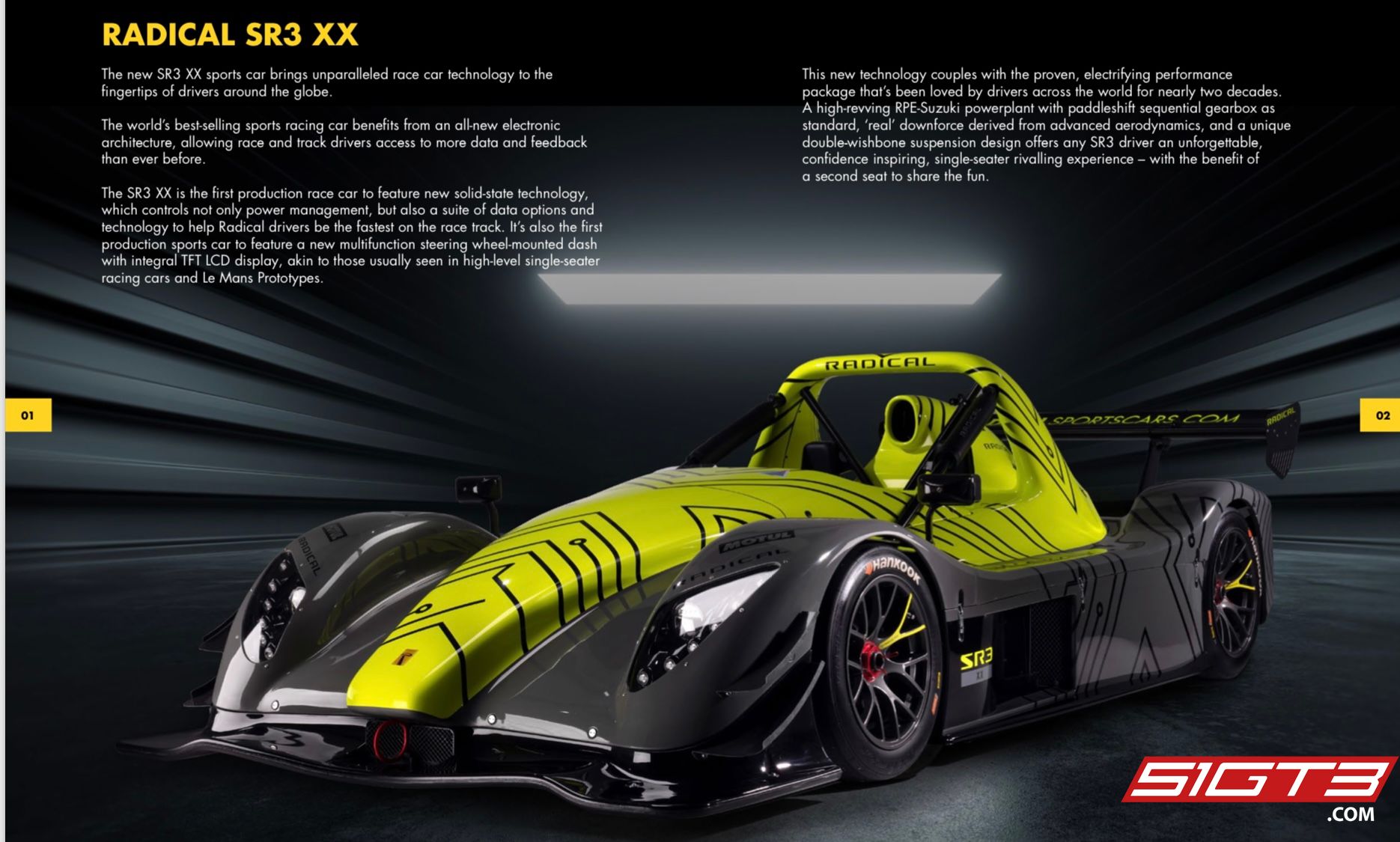 Radical (ラディカル) SR3 XX 仕様 / レースデータ - 51GT3 Radical (ラディカル) SR3 XX 仕様 / レースデータ - 51GT3