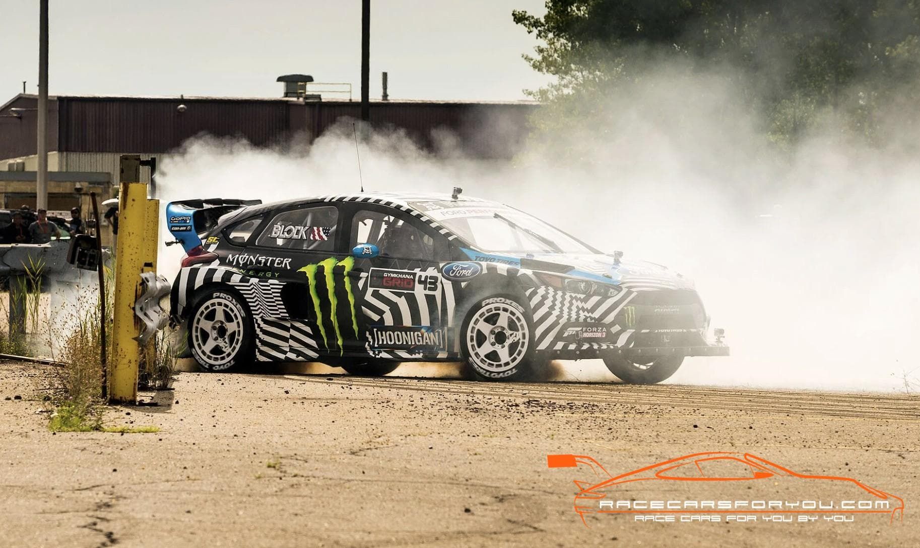 Ford Focus RS RX, которым управляет Кен Блок в Gymkhana 9