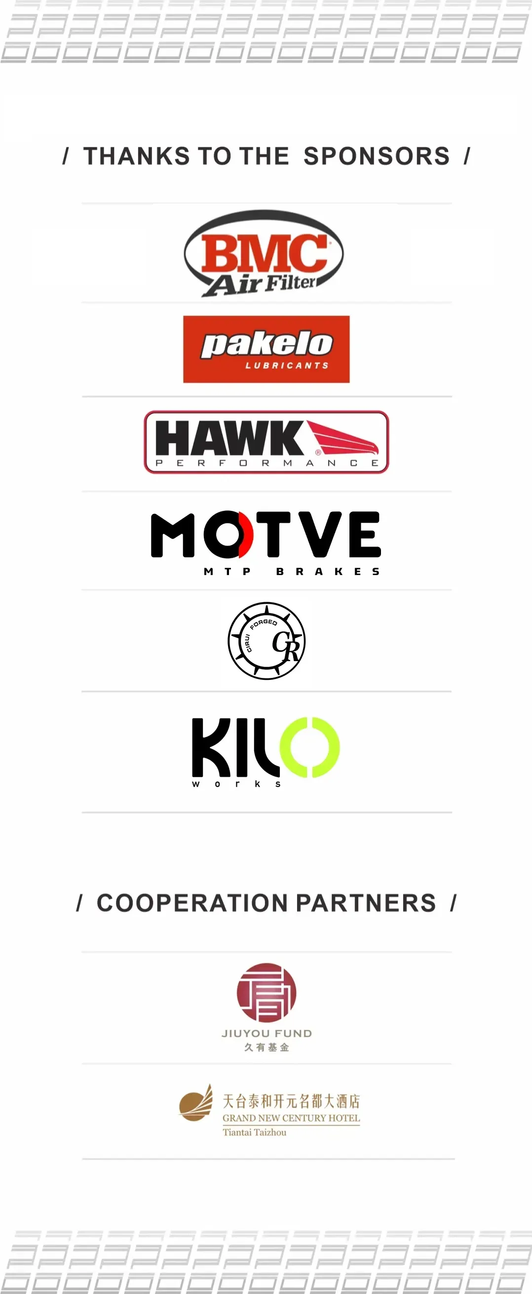 326 Racing Racing won many podiums at CEC Chengdu Station